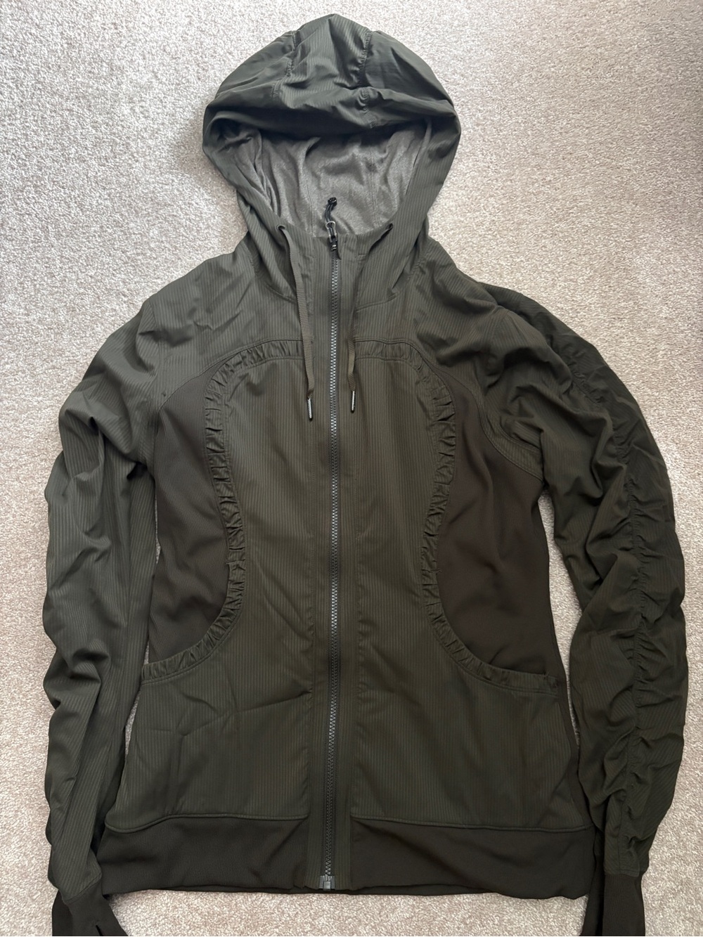 lululemon athletica Hooded Athletic Jacket in Olive